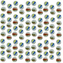 Bolinhas de Gude Carambola Importadas 25 Unidades 16mm Diversão, Coleção e Cores Vibrantes com Certificação INMETRO