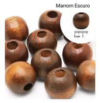 Bolinhas De Madeira 16mm Com Furo 50 Unidades