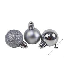 Bolinhas de natal 3cm c/ 15 unid - mista prateada Bolinhas de natal 3cm c/ 15 unid - mista prateada