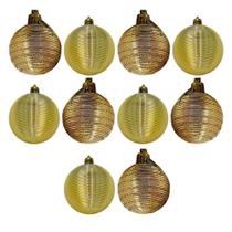 Bolinhas de Natal Champagne 4,5cm 10 peças - Casambiente NATAL234-Champagne