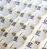 Bolinhas de Ping Pong Numeradas Para Sorteio - 01 a 75 - Cód.PONG75-1