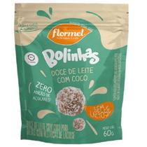 Bolinhas Doce de Leite com Coco Zero Açúcar, Zero Lactose Flormel 60g