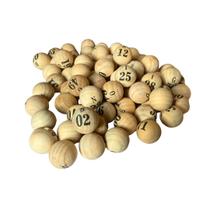 Bolinhas Numeradas 1 A 75 Madeira 24 MM Para Jogo N4 Bolinhas Numeradas 1 A 75 Madeira 24 MM Para Jogo N4