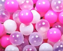 Bolinhas para piscina nas cores rosa, pink e transparente com 100un Bolinhas para piscina nas cores rosa, pink e transparente com 100un