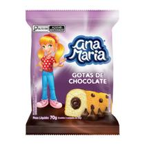 Bolinho Ana Maria Sabor Gotas De Chocolate Pacote 70g