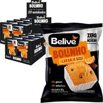 Bolinho Belive Laranja Com Chocolate Zero 40G (20 Unidades)