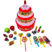 Bolo Aniversário Festa Docinhos Comidinha Brinquedo Infantil