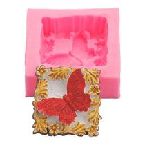 Bolo assadeira molde fazendo chocolate doce sabão silicone flor de borboleta de planta de qualidade alimentar