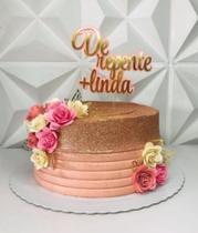 Bolo de aniversario com linda frase