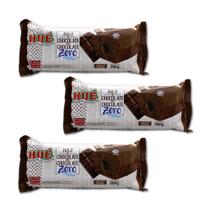 Bolo de chocolate com recheio de chocolate zero açúcar pacote 200g hué - kit 3 unidades