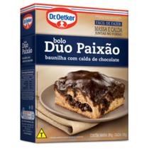 Bolo Duo Paixão Baunilha c/ calda de chocolate 430g - Dr. Oetker