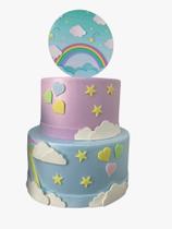 Bolo fake arco iris Bolo fake arco iris