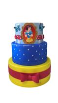 Bolo fake branca de neve 3 andares Bolo fake branca de neve 3 andares