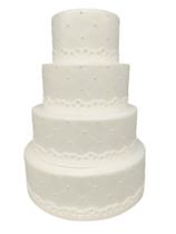 Bolo Fake Cenográfico Casamento Aniversário Batizado Noivado Rendas