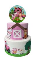 Bolo Fake Fazendinha Rosa
