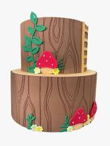 Bolo fake floresta encantada Bolo fake floresta encantada