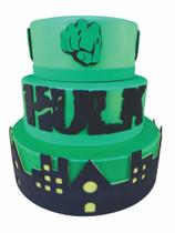 Bolo Fake Hulk Aniversário Festa Decoração