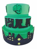 Bolo Fake Hulk Aniversário Festa Decoração Bolo Fake Hulk Aniversário Festa Decoração