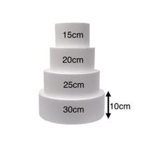 Bolo Fake Isopor 15x20x25x30 C/ 10cm Base Redonda 4 Andares