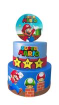 Bolo Fake Mario Bros Azul