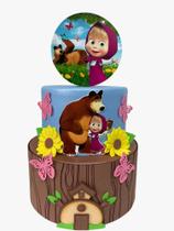 Bolo fake marsha e o urso Bolo fake marsha e o urso