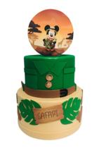 Bolo Fake Mickey Safari Verde