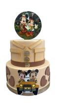 Bolo fake Minnie e Mickey Safari