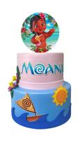Bolo fake moana baby rosa Bolo fake moana baby rosa