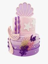 Bolo Fake Sereia Rosa