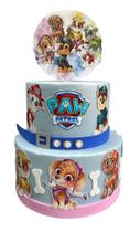 Bolo Fake Skye Patrulha Canina Aquarela