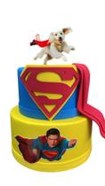 Bolo Fake Super Homeme e Super Cão Bolo Fake Super Homeme e Super Cão