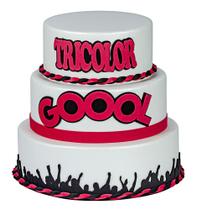 Bolo Fake Tricolor Futebol Esporte Time Festa