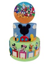 Bolo Fake Turma do Mickey