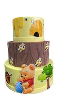 Bolo fake ursinho pooh 3 andares