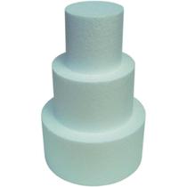 Bolo Falso Redondo 350X100MM Pacote com 08 - Isopor EPS
