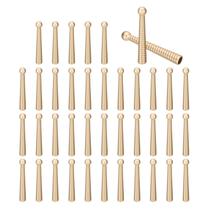 Bolo Tie Tips PATIKIL Frosted Gold Alloy 5 cm 40 peças de artesanato DIY