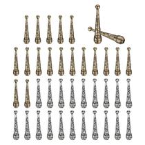 Bolo Tie Tips PATIKIL Vintage Gold/Silver Alloy 40 unidades de 5 mm Bolo Tie Tips PATIKIL Vintage Gold/Silver Alloy 40 unidades de 5 mm