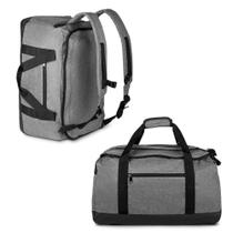 Bolsa 2 em 1 de Academia Practical Life Poliéster 35x57x25cm Cinza com Compartimento Interno Bolsa 2 em 1 de Academia Practical Life Poliéster 35x57x25cm Cinza com Compartimento Interno