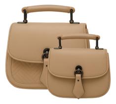 Bolsa 2 em 1 Feminina com Duas Bolsas Coordenadas Alças Individuais e Fecho Magnético Bolsa 2 em 1 Feminina com Duas Bolsas Coordenadas Alças Individuais e Fecho Magnético