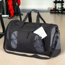 Bolsa Academia 65,5L Grande Viagem Treino Cinza Resistente Compartimento Roupa Molhada Practical Life