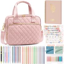 Bolsa acolchoada FLOE com capa de Bíblia com kit de diário 30x22x7 cm