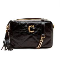 Bolsa Adelle Couro Preto Cecconello C2949-1