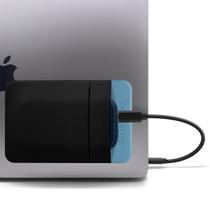 Bolsa adesiva de armazenamento e organizador de 2 bolsos - Afterplug