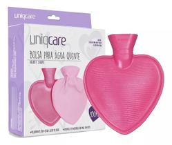 Bolsa agua quente coração com capa uniqcare - 950ml