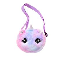 Bolsa Alça Transversal Infantil Menina Unicórnio Pelucia Pequena Shoulderbag Dia das Crianças Fofa Moderna Espaçosa Estilosa