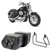 Bolsa Alforge Custom Lateral 30 Litros + Afastador Harley Davidson XL 1200 Bolsa Alforge Custom Lateral 30 Litros + Afastador Harley Davidson XL 1200