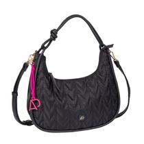 Bolsa Alice Palucci Feminina Média Nylon Meia Lua AL2983 Cor:Preto Bolsa Alice Palucci Feminina Média Nylon Meia Lua AL2983 Cor:Preto