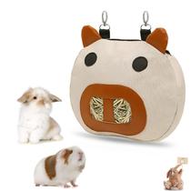 Bolsa alimentadora de feno Zhilishu Rabbit para cobaia Bunny Brown Bolsa alimentadora de feno Zhilishu Rabbit para cobaia Bunny Brown
