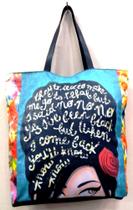Bolsa Amy Winehouse Sacola Ecobag Lateral Floral