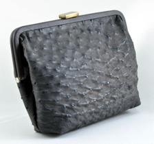 Bolsa Andressa de Pele de Avestruz com Alça Corrente Bolsa Andressa de Pele de Avestruz com Alça Corrente